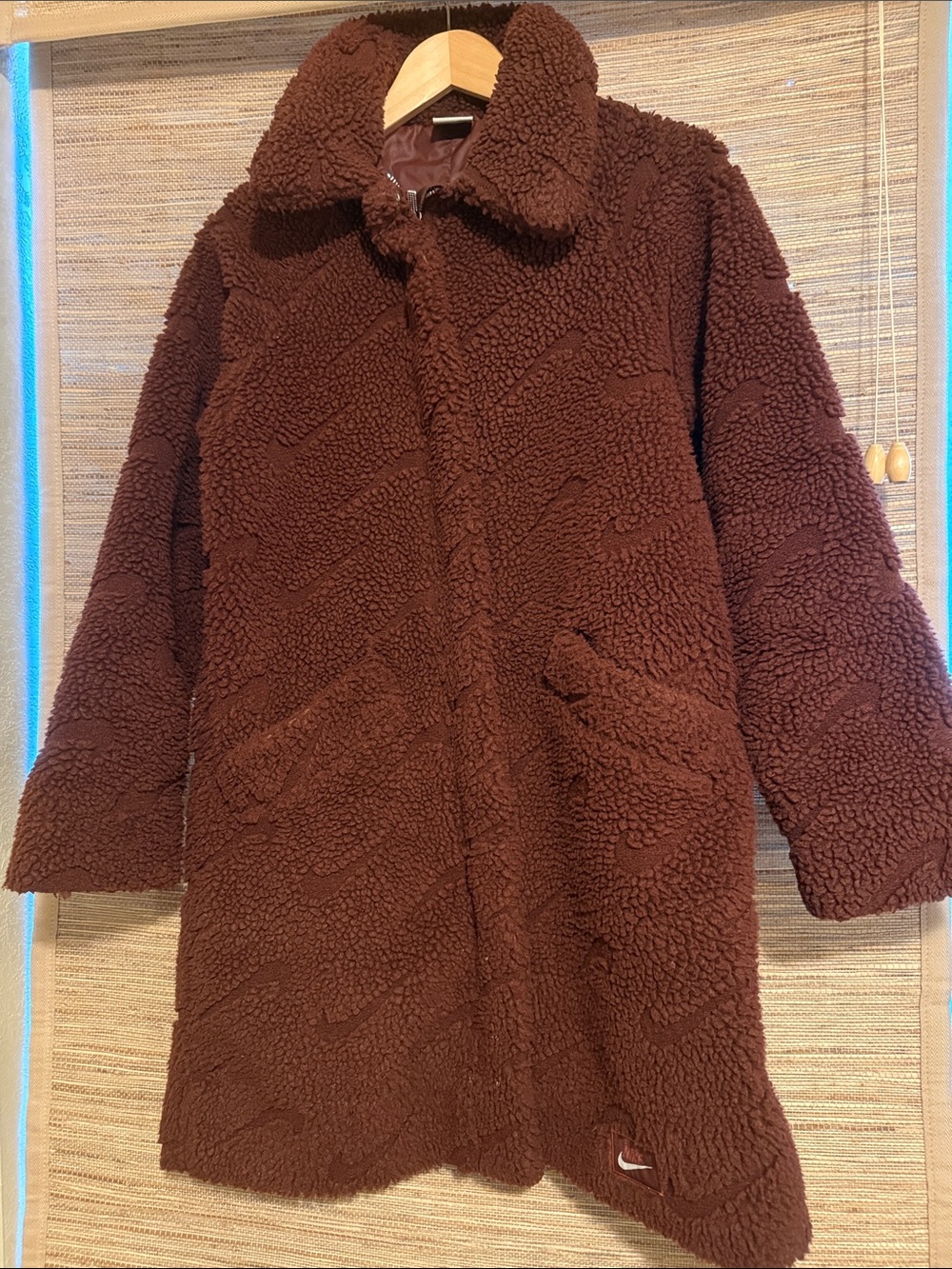 Nike Sportswear Swoosh Sherpa Jacket Brown XS